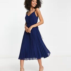 Navy Blue Asos Midi Dress  - 6